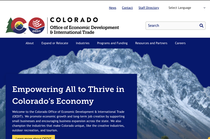 Colorado Office of Economic Development and International Trade by Tyler Technologies