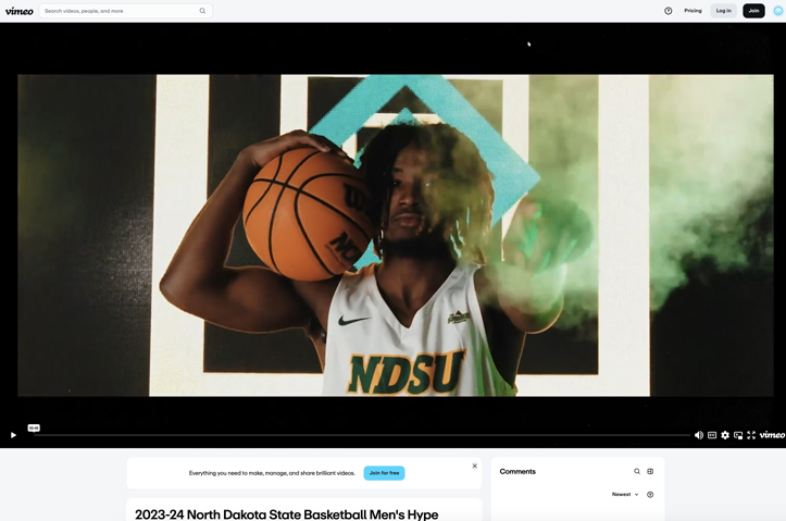 North Dakota State Basketball Social Media Hype by Mud Mile Communications