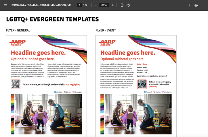 AARP LGBTQ+ Evergreen Templates by AARP