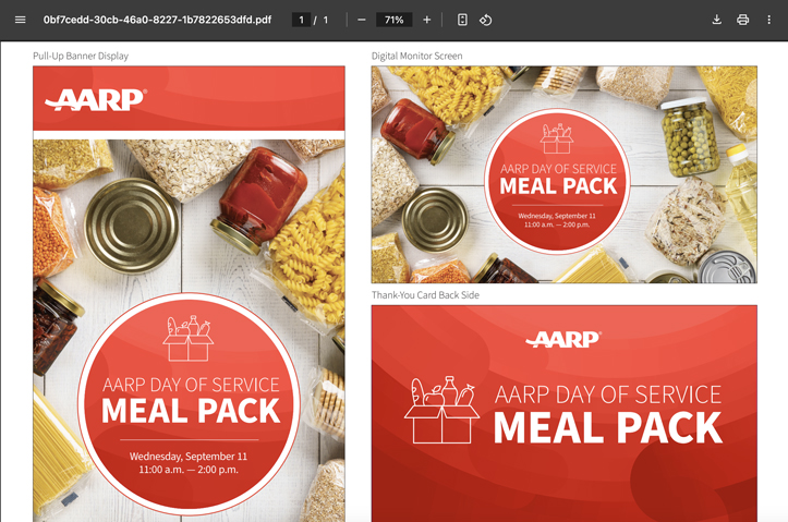 2024 AARP Meal Pack Event by AARP