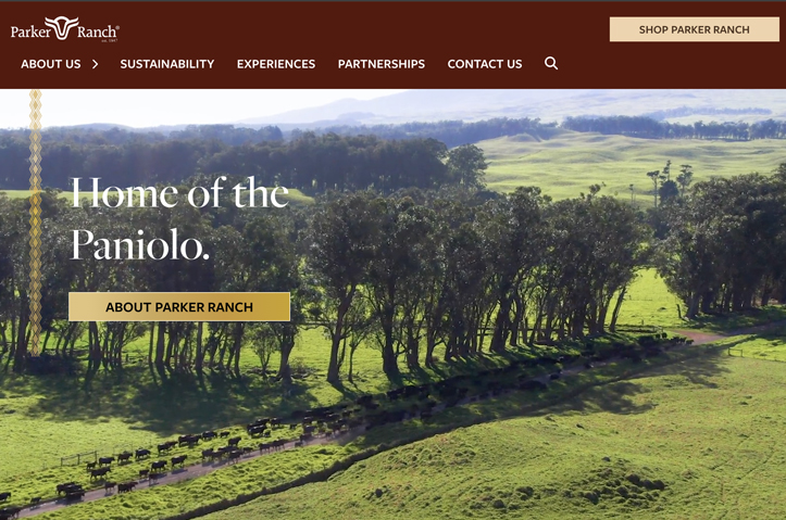 Parker Ranch Website by Anthology FINN Partners