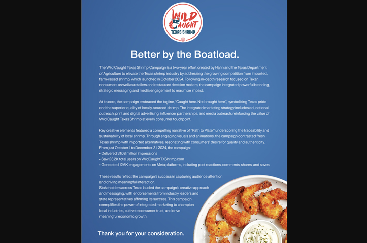 Wild Caught Texas Shrimp -Caught here. Not brought here. by Hahn