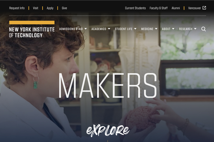 New York Institute of Technology Website Redesign by Carnegie Higher Ed