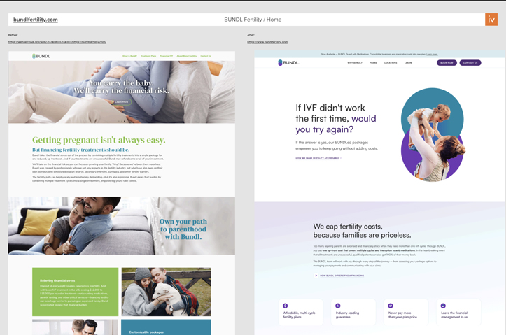BUNDL Fertility Website Redesign by IV Interactive