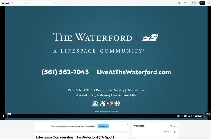 Lifespace Communities: The Waterford by Vibrant Media Productions