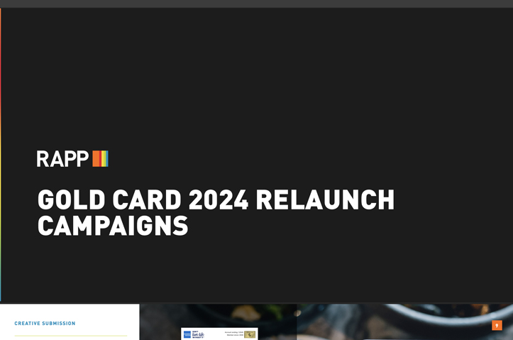 American Express Gold Card Relaunch by RAPP