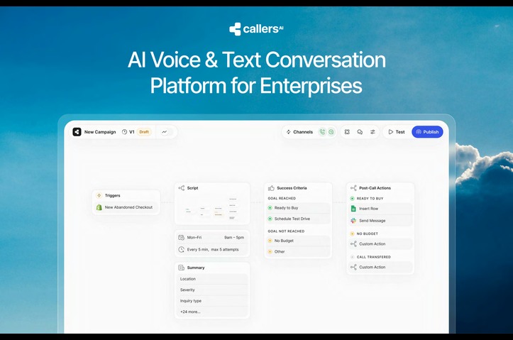 Callers - AI Voice & Text Conversation Platform by Callers