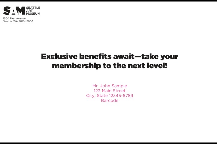 Seattle Art Museum January Member Upgrade by The Lukens Company