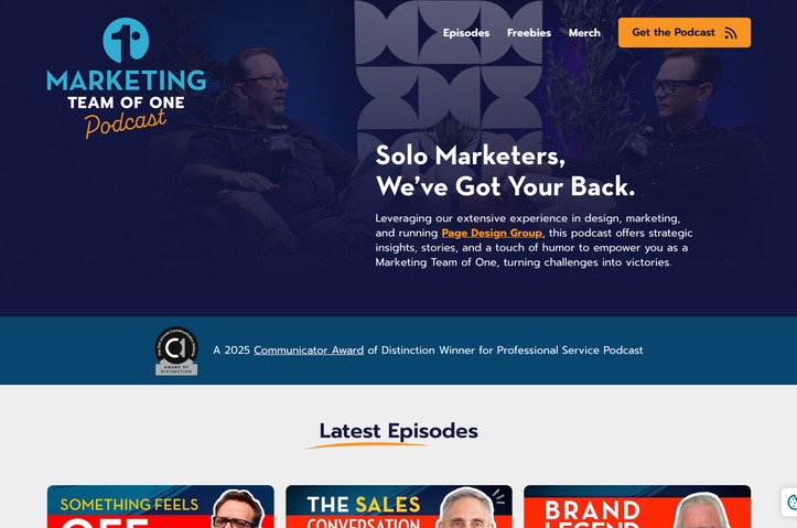 The Marketing Team of One Podcast by Page Design Group