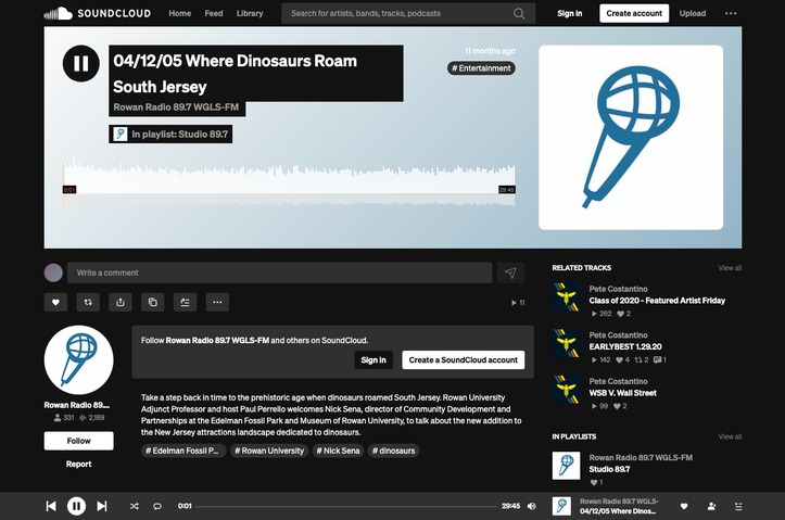 Where Dinosaurs Roamed South Jersey by Rowan Radio WGLS-FM