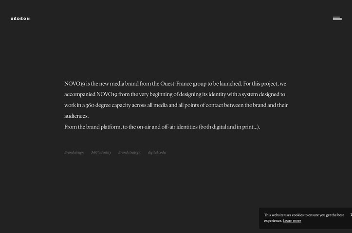 NOVO19 - 360° IDENTITY by Gedeon