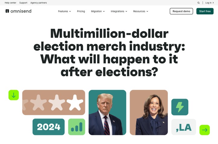 Multimillion-dollar election merch industry by UAB Omnisend