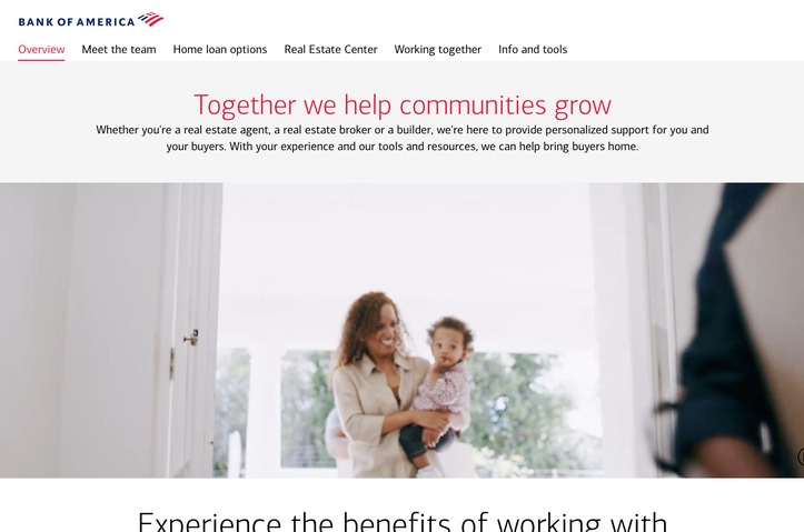 Together we make communities grow - Builder and Real Estate  microsite by Bank of America