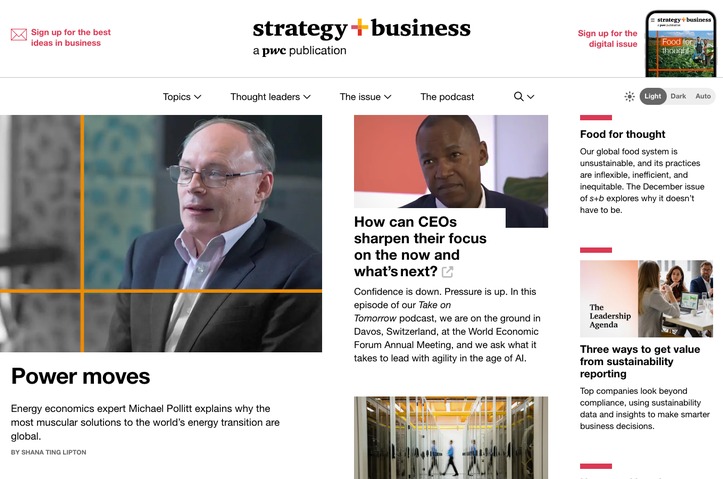 strategy+business by PwC's strategy+business