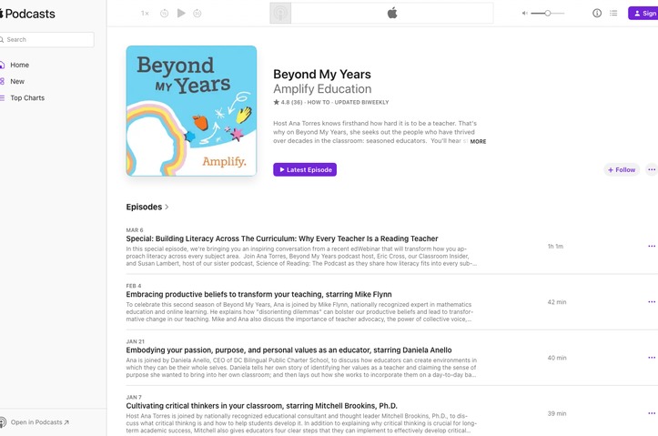 Beyond My Years by Amplify Education