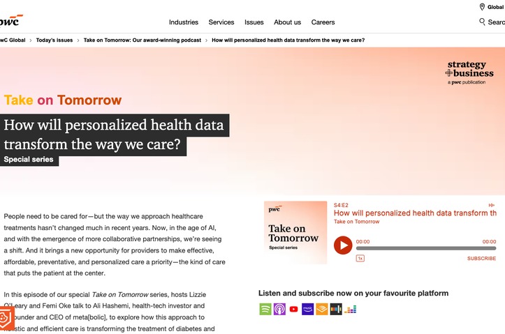 How will personalized health data transform the way we care? by PwC's strategy+business