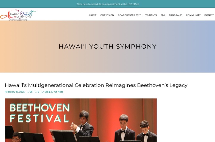 Hawai‘i Youth Symphony by Vibe Creative