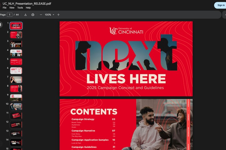 University of Cincinnati "Next Lives Here" by Carnegie