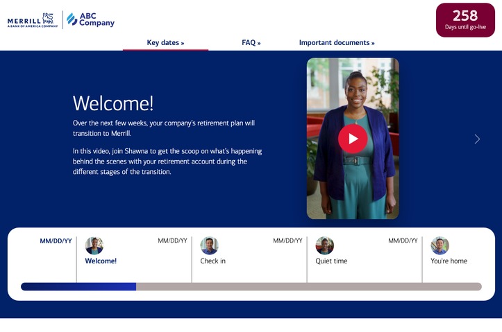 Conversion Microsite by Bank of America