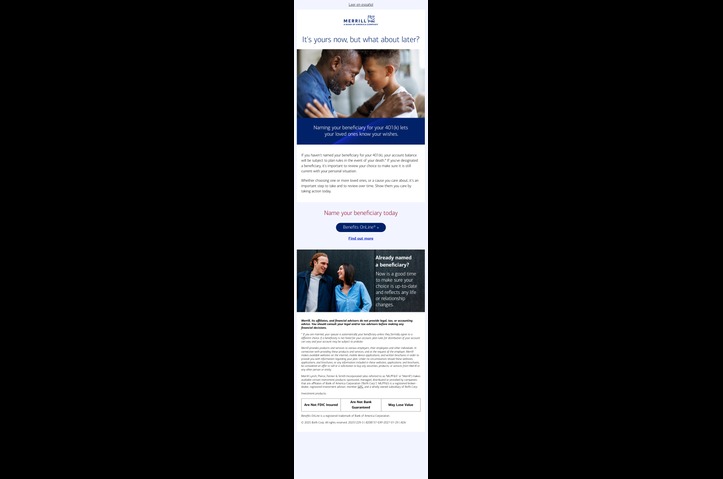 Beneficiary campaign by Bank of America