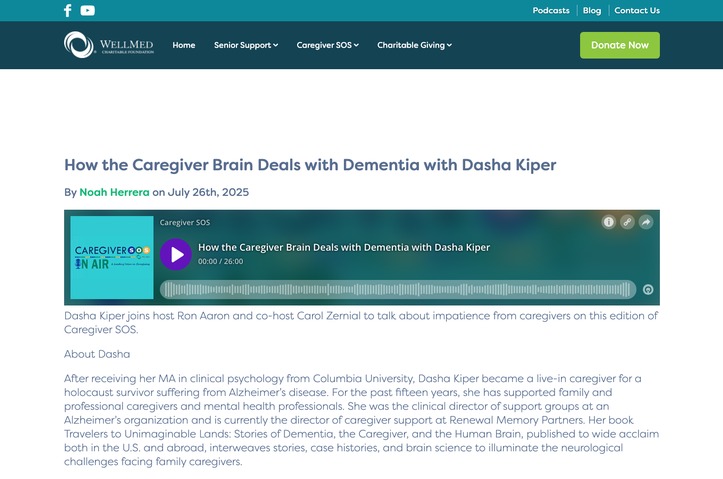 Caregiver SOS: On Air - How the Caregiver Brain Deals with Dementia by WellMed Charitable Foundation