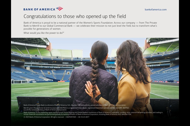 Women's Sports Foundation Ad by Bank of America