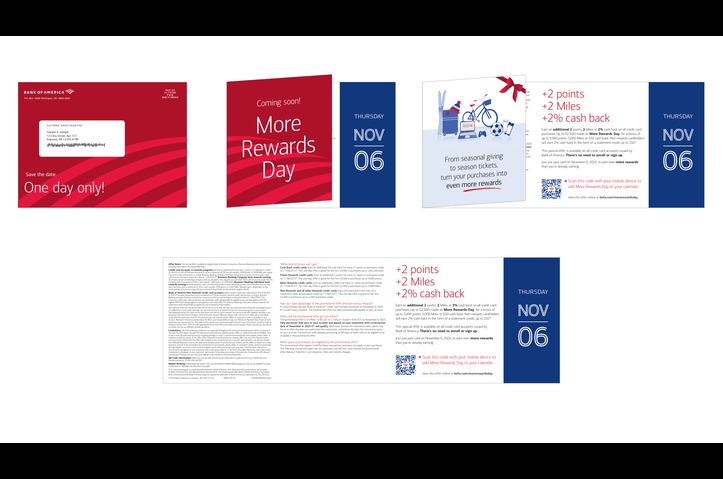 More Rewards Day Direct Mail by Bank of America