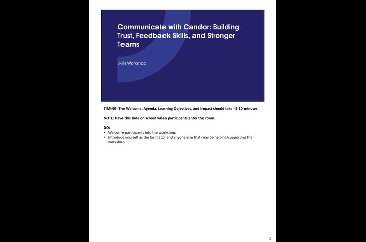 Communicate with Candor: Building Trust, Feedback Skills, and Stronger Teams by Octane Learning