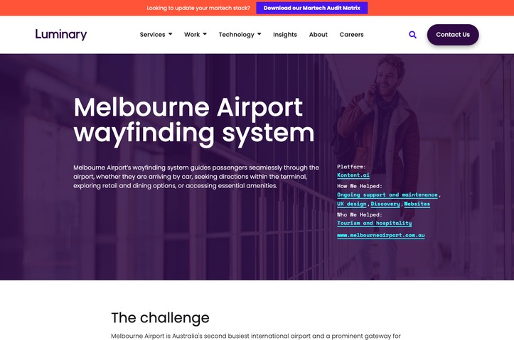 Melbourne Airport Wayfinding System by Luminary