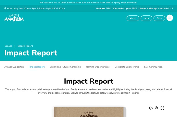 Scott Family Amazeum Annual Report- Growing Curiosity by Scott Family Amazeum