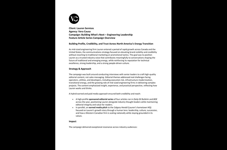 Building What's Next: Engineering Leadership by Vera Causa