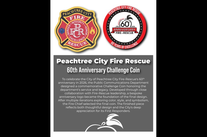 Fire Rescue 60th Anniversary Challenge Coin by City of Peachtree City
