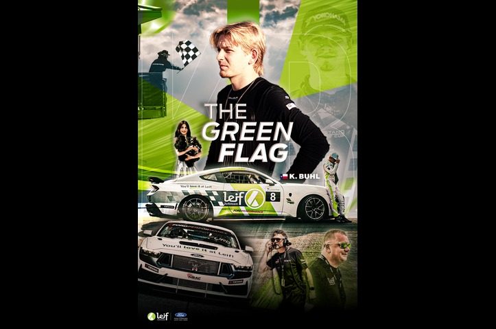 Leif Johnson Racing COTA Green Flag Movie Poster by KERNEL, CREATED BY SPECTRUM REACH