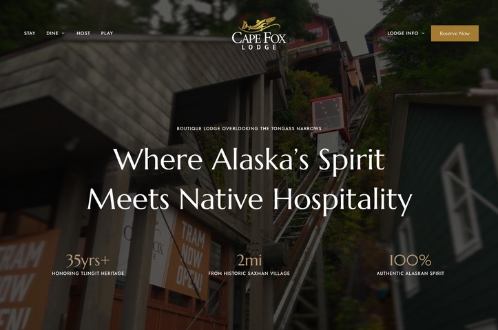 Cape Fox Lodge Website by Cape Fox Corporation