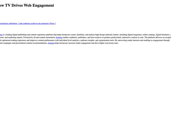 How TV Drives Web Engagement by Spectrum Reach