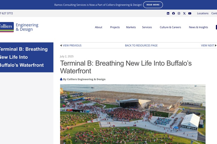 Terminal B: Breathing New Life Into Buffalo’s Waterfront by Colliers Engineering & Design