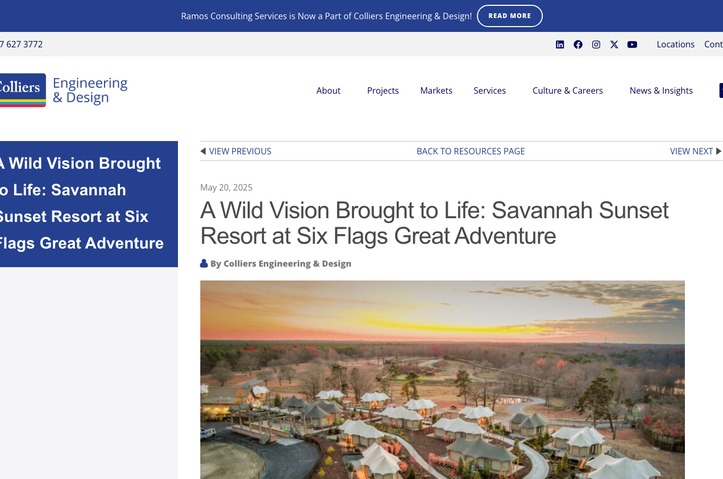 A Wild Vision Brought to Life: Savannah Sunset Resort at Six Flags Great Adventure by Colliers Engineering & Design