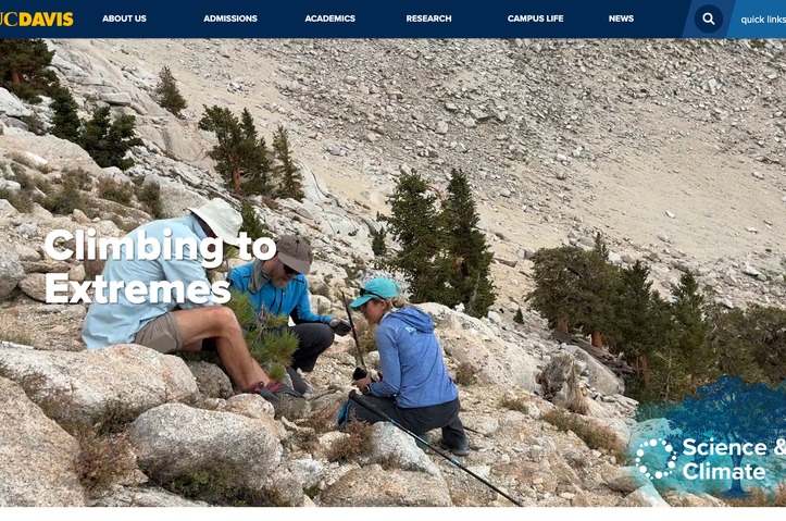 An Extreme Tree Hunt in the Sierra Nevada by Strategic Communications, UC Davis