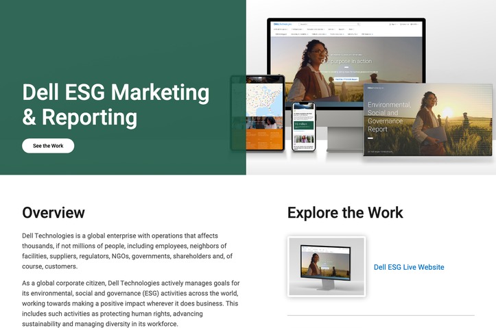 Dell Technologies ESG Marketing & Reporting by Rebellion Design Co.