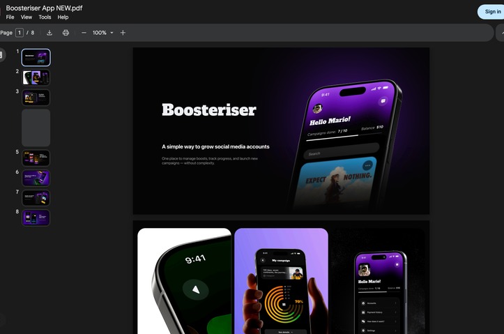 Boosteriser – A Platform for Smart Promotion on Social Media by Oleksii Yasnikov