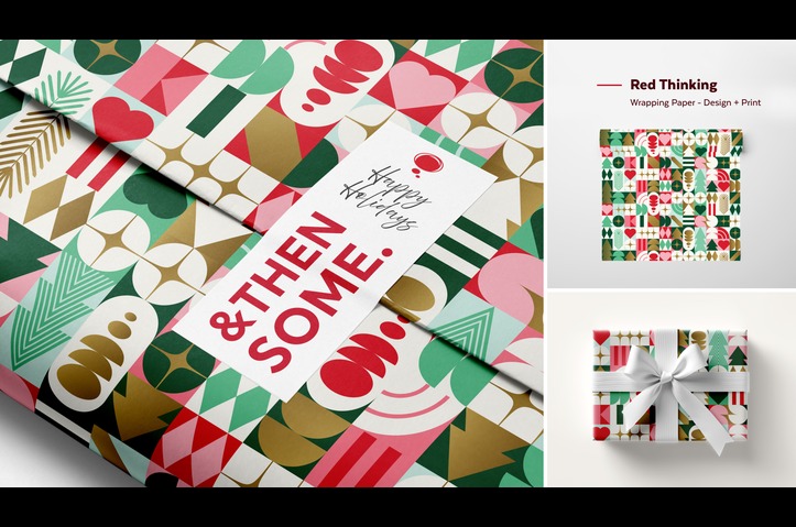 Red Thinking Wrapping Paper by Red Thinking LLC