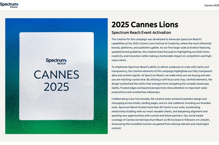 Cannes 2025 Campaign by Spectrum Reach