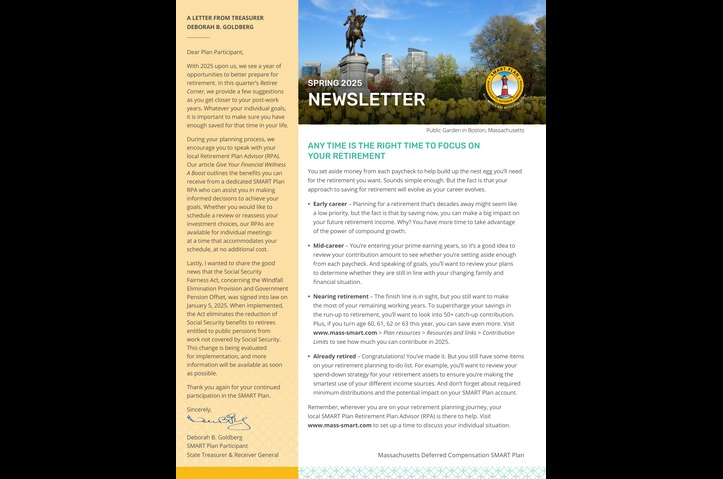 Commonwealth of Massachusetts SMART Plan 2025 Newsletters by Empower