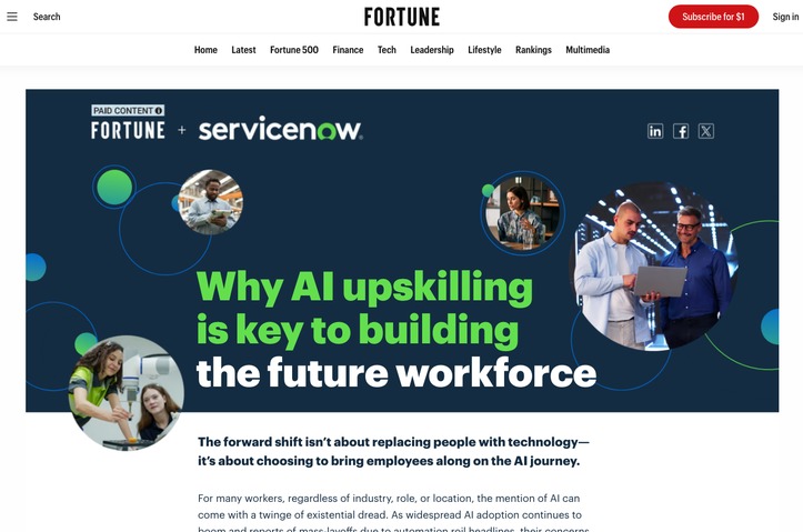Why AI upskilling  is key to building  the future workforce by Fortune Media (USA) Corp.
