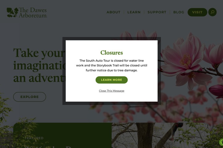 Dawes Arboretum Website by TRIAD Communications, Inc.