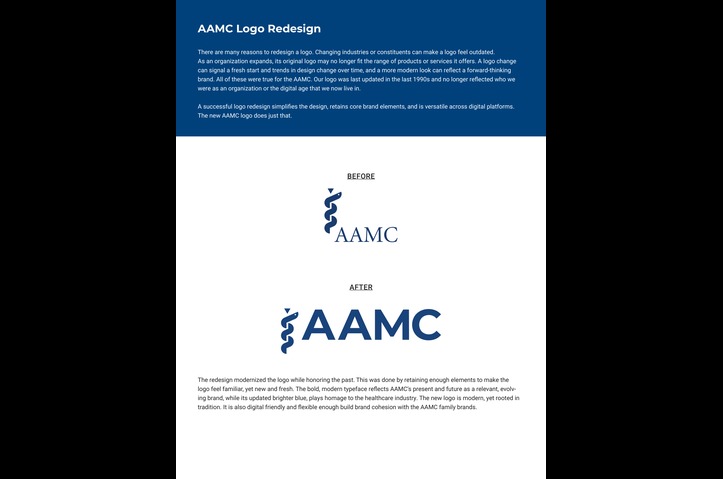 AAMC Logo Redesign by Association of American Medical Colleges