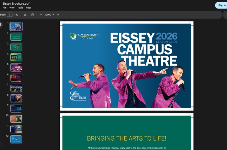 Palm Beach State College - Eissey Theatre Season Guide by The Brand Advocates