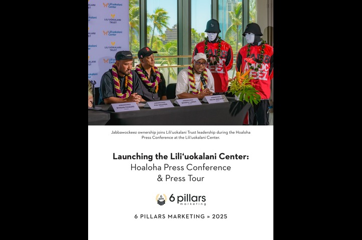 Launching the Lili?uokalani Center: Hoaloha Press Conference & Press Tour by 6 Pillars Marketing