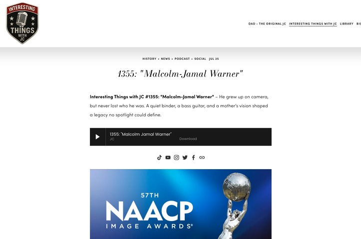Interesting Things with JC #1355: "Malcolm-Jamal Warner" by Jim Connors LLC