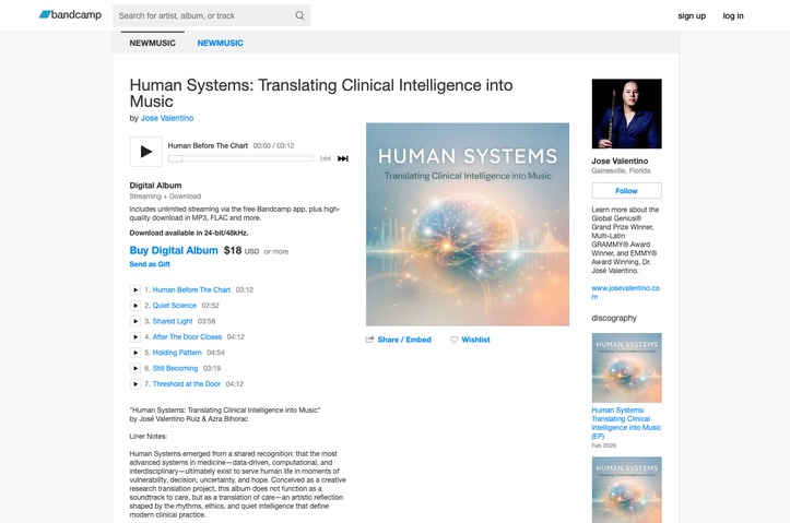 Human Systems: Translating Clinical Intelligence into Music by University of Florida
